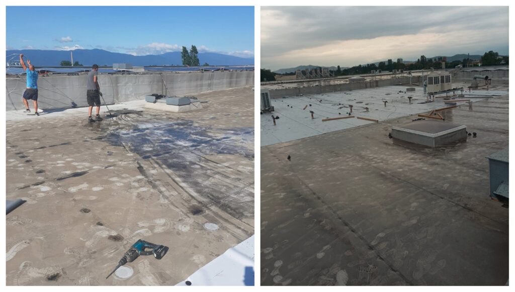 Ремонт на покрив с хидроизолация Fatrafool 1,5 mm, Хидростоп