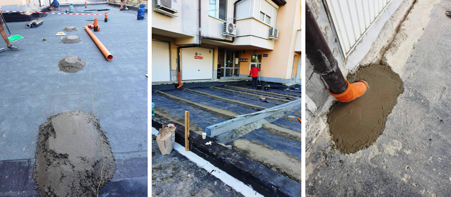 кофраж и армировка при вход Б на обекта